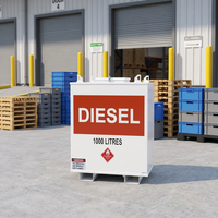 Réservoirs en acier réservoir d'essence diesel ibc réservoir 1000l 250 gallon cube réservoir de carburant de transfert hors sol