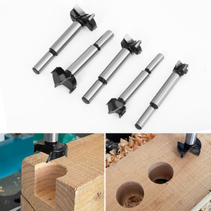 5pcs Wooden <strong>Box</strong> Packed HSS Wood Forstner <strong>Drill</strong> <strong>Bits</strong> Set with Round Shank Hole Saw Woodworking Tools - Product Image 5