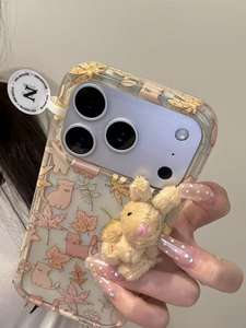 Carino 3D peluche coniglio per iPhone 17 Pro Max custodia per cellulare nuovo modello giocattolo da <span class=keywords><strong>donna</strong></span> Apple 16 15 14 Plus Cover del <span class=keywords><strong>telefono</strong></span> - Product Image 2