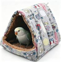 Hamac d'hiver de luxe en peluche pour oiseaux, plateforme chaude, pour perruches et autres oiseaux de petite taille, nid en polyester, niche d'extérieur suspendue, vente en gros