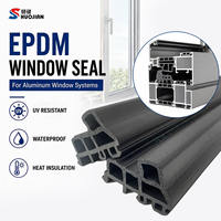 Bande d'étanchéité en mousse EPDM co-extrudée et profilée pour profilés de fenêtres et de portes en aluminium, étanchéité à l'air et aux intempéries