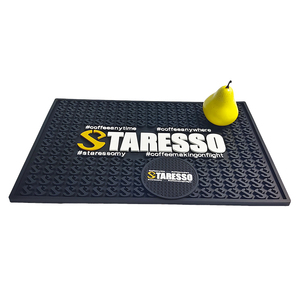 Heavy Duty <b>Silicone</b> Bar <b>Mat</b> Custom Logo Rubber Bar Runner Spill Proof Drip Tray Beer <b>Mat</b> Non Slip Countertop Pad - Product Image 1