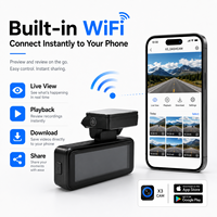 Caméra embarquée FYDZ 4K+2K WiFi APP avec écran IPS 3,2 pouces, commande vocale IA, capture photo, vision nocturne, enregistrement en boucle, design discret, 256 Go