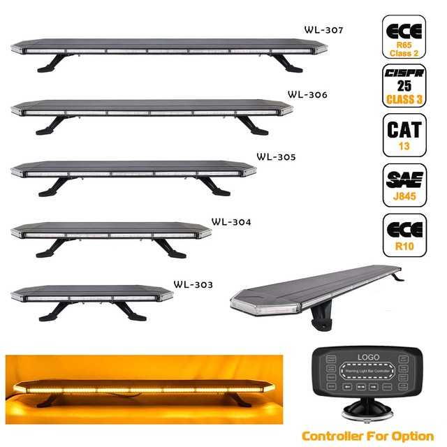 Ultrathin Led Emergency Warning Light Bar 12-24v ECE SAE 47" Amber Emergency Strobe Light for Tow Truck Ambulance Crane Wrecker