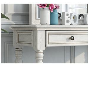 Coiffeuse <span class=keywords><strong>blanche</strong></span> en bois, 1 tiroir long pour chambre à coucher, 1 pièce - Product Image 4