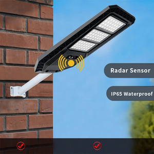 Nouvelle conception IP65 100W/150W/200W Lampe solaire LED tout-en-un en plastique ABS étanche pour rue, route, 6500K, télécommande, CE - Product Image 4