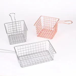 Wholesale Kitchen Cooking Tools Equipment Stainless Steel Basket Fire Chicken Frying French Fries Baskets