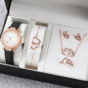 Set <span class=keywords><strong>de</strong></span> Regalo <span class=keywords><strong>de</strong></span> 5 Piezas <span class=keywords><strong>para</strong></span> Baby Shower: Reloj <span class=keywords><strong>de</strong></span> Cuarzo <span class=keywords><strong>para</strong></span> Mujer, Pulsera, Collar, con Pedrería, Chapado en <span class=keywords><strong>Oro</strong></span>, Caja <span class=keywords><strong>de</strong></span> Regalo <span class=keywords><strong>para</strong></span> Recién <span class=keywords><strong>Nacida</strong></span>, Logotipo Personalizado - Product Image 4