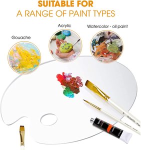 <span class=keywords><strong>Palette</strong></span> de <span class=keywords><strong>peinture</strong></span> d'artiste <span class=keywords><strong>transparente</strong></span> mise à niveau facile propre <span class=keywords><strong>palette</strong></span> de <span class=keywords><strong>peinture</strong></span> Portable acrylique claire avec Film protecteur - Product Image 5