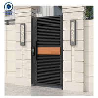 Puerta Plegable de Suspensión Abierta para Patio, Venta al por Mayor de Fábrica Prima, Nuevo Modelo, Conjunto de Puerta para Patio, Valla de Entrada para Patio, Aluminio