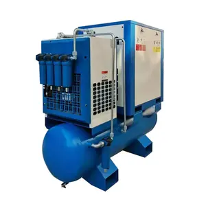 11kw Rotary Screw Type Air Compressor with Air Dryer Filters and Air Tank