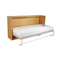 Cadre de lit escamotable mural en bois moderne multifonctionnel pliant vertical peu encombrant