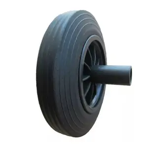 8 inch solid pu foam wheel plastic steel rim hand trolley sack truck wheel