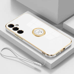 Custodia elettrolitica per Samsung <span class=keywords><strong>Galaxy</strong></span> A14 5G A14 A34 A54 A24 <span class=keywords><strong>A</strong></span> <span class=keywords><strong>14</strong></span> Soft Coque Fundas Lanyard Rope Ring Holder Cover - Product Image 1