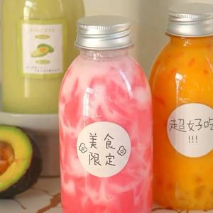 Bouteille en plastique transparente de 12 oz (350 ml) pour jus, boissons, thé au lait / Bouteille en plastique vide pour boissons froides avec bouchon à vis - Product Image 3