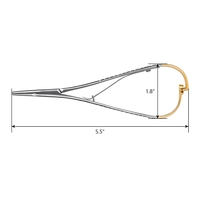 Qualité supérieure orthodontique Mathiew porte-aiguille Ss pince à épiler dentaire 14cm TC orthodontique Ligature porte-cravate