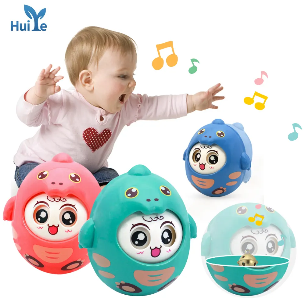 Huiye Plastik früh pädagogische Baby Kinder Cartoon Rassel Rock Tumbler Spielzeug für Rassel Babys pielzeug mit Musik geräuschen