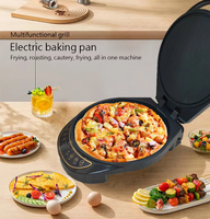 Crêpière électrique, portable, plaque de cuisson en acier inoxydable antiadhésive, appareil ménager automatique pour le petit-déjeuner et les desserts