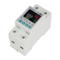 SMTONOFF Compteur d'énergie prépayé avec écran LCD couleur amélioré, contrôle via application Tuya WiFi, protection contre les surintensités à réinitialisation automatique, interrupteur temporisé 63A