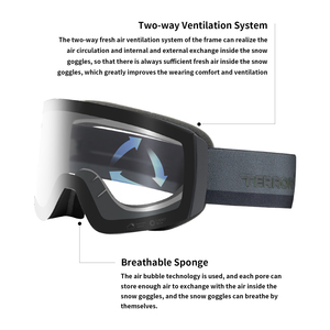 Gafas de esquí TERROR personalizadas al por mayor: protección UV, T-<span class=keywords><strong>REACT</strong></span> fotocromática, antivaho, tapa magnética, ligera, ajuste cómodo - Product Image 4