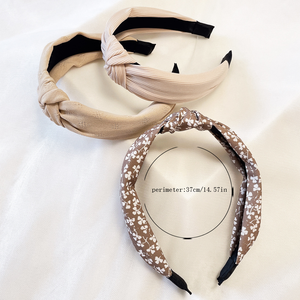 Venta al por mayor: <span class=keywords><strong>Set</strong></span> de 3 diademas para el Día de la Independencia con flores de tela y nudo cruzado, diadema ancha y bonita, accesorios para el cabello. - Product Image 4