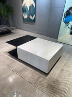 Multifunktionaler Rechteckiger Marmor-Couchtisch, Modern und Schlicht für Kleine Wohnungen, Luxuriöses Wohnzimmer-Accessoire für den Haushalt