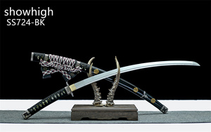 Épée Katana Dachi noire faite à la main, jouet de collection pour cosplay SS724BK - Product Image 4
