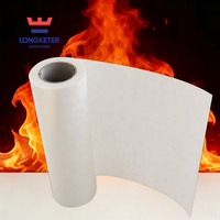 Papier en fibre céramique ignifuge certifié LKT TUV RoHS ISO9001, composition Al2O3+SiO2, conductivité thermique 0,075