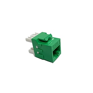 Modul Keystone jaringan RJ45 Cat6 8P8C RJ45 180 derajat UTP Keystone Jack Cat6a UTP - Product Image 1