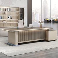 Bureau de direction de luxe en L pour le travail, mobilier de bureau commercial