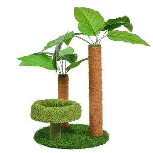 Phổ Biến Mèo Cây Scratcher Dễ Dàng Lưu Trữ Mô Phỏng Lá Cỏ Mèo Tổ Mèo Leo Núi Khung Mèo Cây Đồ Nội Thất Cho Mèo Chơi - Product Image 3