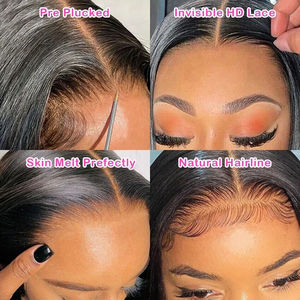 Perruques Bob en Cheveux Humains Prêtes à Porter, Pré-coupées, Pré-épilées, avec Dentelle 5x5 et 13x4, Sans Colle, Vente en Gros - Product Image 5