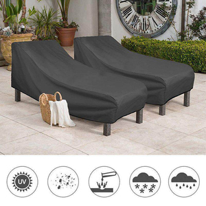 <span class=keywords><strong>Housse</strong></span> de <span class=keywords><strong>protection</strong></span> imperméable en tissu Oxford pour chaise longue d'extérieur, anti-poussière, pour mobilier de <span class=keywords><strong>jardin</strong></span>, chaise de patio et canapé - Product Image 4