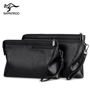 ใหม่ผู้ชาย PU กระเป๋าถือขนาดใหญ่ความจุกระเป๋าถือซองจดหมายผู้ชายนุ่มสบายๆใต้วงแขนคลิปซิปกระเป๋าสตางค์ - Product Image 4