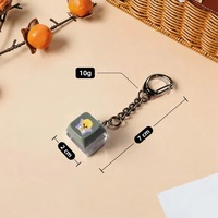 Korea Idol Kids Merch Decompression Toy Acrylic One-click Cartoon Keycap Key Chain Lights K-pop Fidget Keyboard Keychain