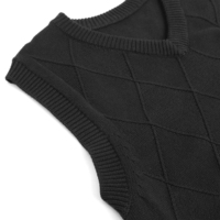 AiNear Vente en gros de logo personnalisé Design Oem & Odm sans manches col en V graphique à carreaux pour hommes chandails gilets tricotés en coton uni
