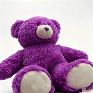 Ours en peluche violet, animal en peluche de couleur unie, décoration esthétique violette, jouet en peluche moelleux, décoration de chambre d'adolescent, ours en peluche à câliner - Product Image 3