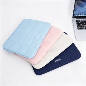 Housse de transport rectangulaire en polyester pour ordinateur portable, idéale pour l'école, les voyages et le travail, compatible avec les ordinateurs portables de 14 et 15,6 pouces, sacoche rembourrée pour ordinateur portable - Product Image 1