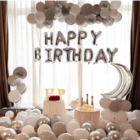 Décorations de fête : Kit d'arrangement d'anniversaire haut de gamme pour le commerce international, incluant des ballons en latex et des fournitures pour mur de fond de scène