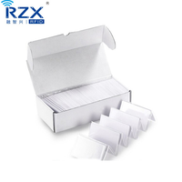 Cartes PVC Blanches Vierge RFID à Puce F08 13.56Mhz en Plastique CR80
