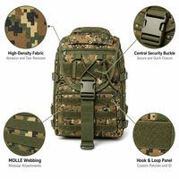 Sac à dos tactique direct usine avec système Molle, compatible avec poche à eau, idéal pour la chasse, la randonnée et le trekking
