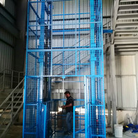 Ascenseurs de fret hydrauliques à deux étages d'occasion pour entrepôt d'usine WIZ, approuvés CE, à vendre