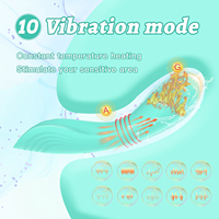 Ylove Vibrateur G-spot en silicone liquide à 10 fonctions, gode, stimulateur vaginal, jouet sexuel pour femmes avec fonction de chauffage