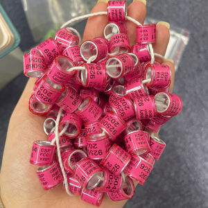 2024 Veelkleurige Duivenvoet Met Woord Voetring Hoge Kwaliteit Duurzame Vogelring Huisdier Vogel Markering Ring // - Product Image 1