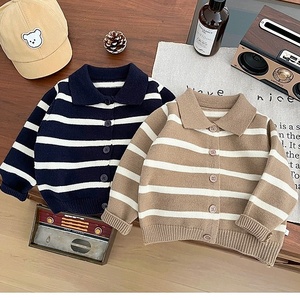 Cardigan en tricot pour garçons, pull rayé <span class=keywords><strong>printemps</strong></span>-automne, vêtements pour bébés, vestes pour nourrissons - Product Image 2