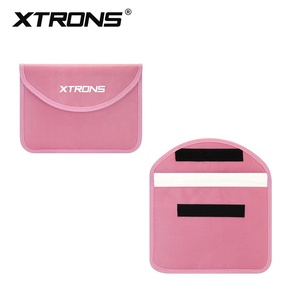 กระเป๋าป้องกันสัญญาณ RFID สำหรับกุญแจรถยนต์ XTRONS ขนาด 8 นิ้ว สีชมพู - Product Image 4