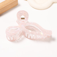 Pince à cheveux nœud couleur bonbon 11 cm en plastique, pince requin élégante pour femme, accessoires capillaires féminins