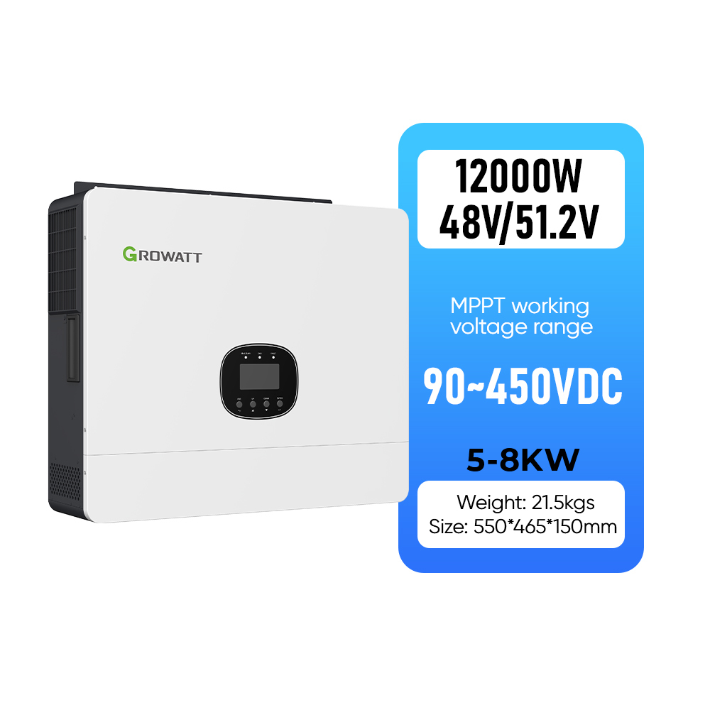 Growatt Off Grid Hybrid 8kw 10kw 12kw 48V 51.2V Solar Storage Parallel Residential Inverter