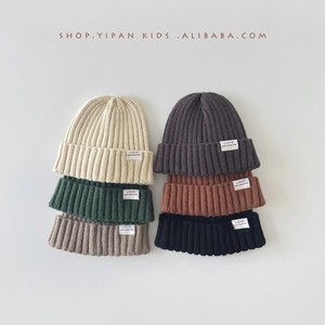 Chapeau en <span class=keywords><strong>laine</strong></span> pour bébé nouveau-né, tout-petit, garçon et fille, style étranger, <span class=keywords><strong>bonnet</strong></span> tricoté chaud uni - Product Image 1