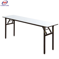 Table pliante ronde, tables pliantes pour banquet, usine, 8 pieds, bois, 10 personnes, table rectangulaire, meubles de maison, fer, événements, hôtel, PVC
